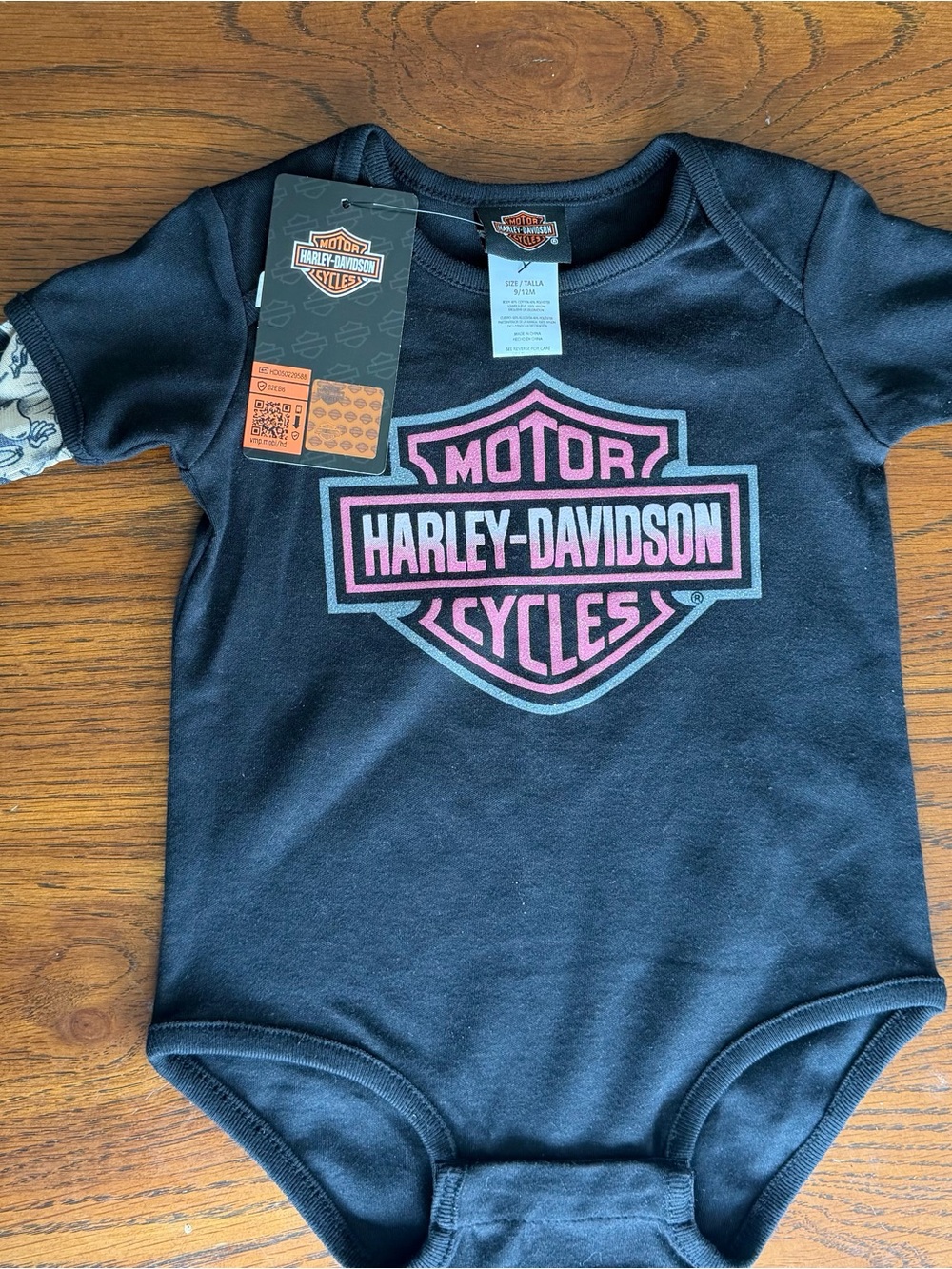 Harley-Davidson Black One-Piece with Pink Logo Shield